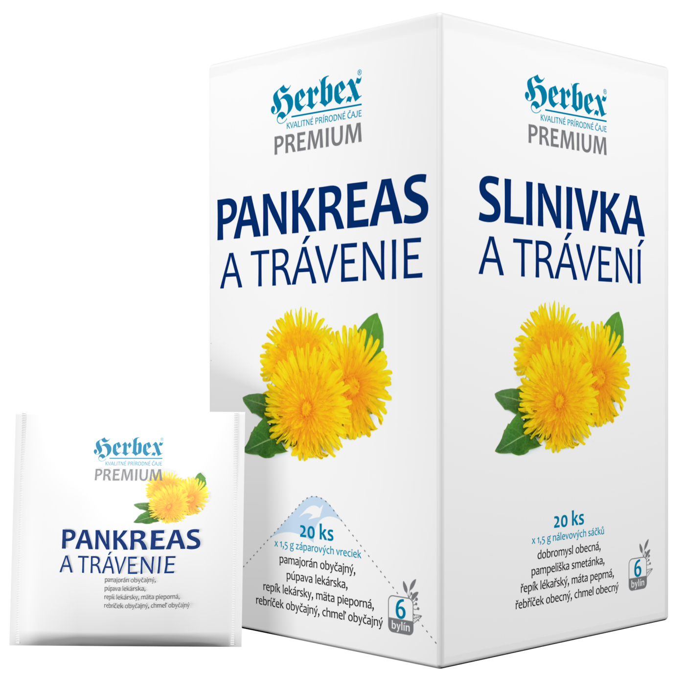 Levně HERBEX Slinivka a trávení 20x1.5g