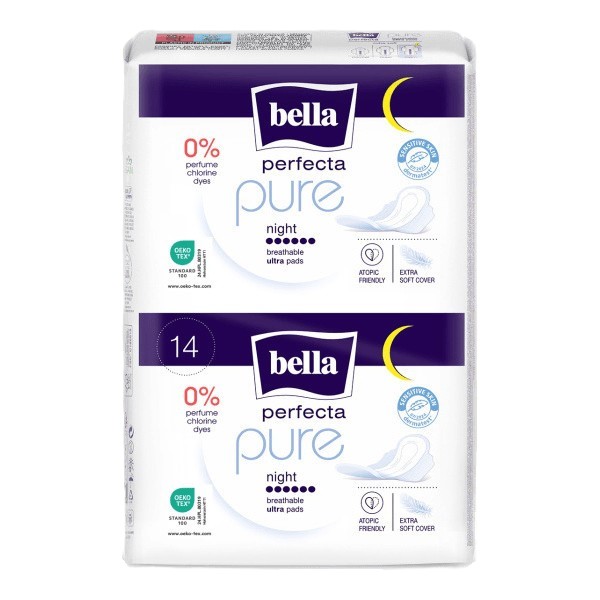 Levně Bella Perfecta pure hygienické vložky night 14ks