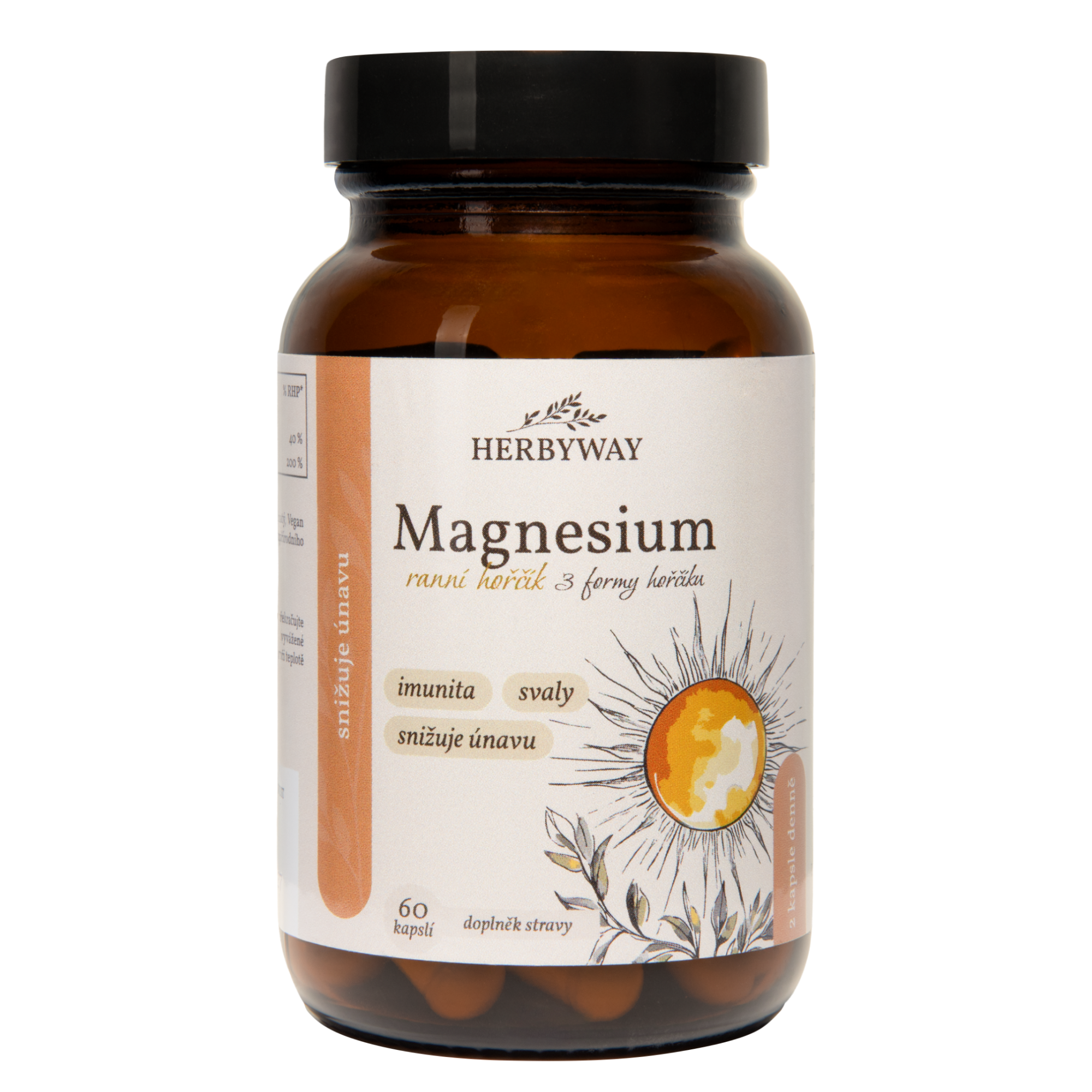Levně Herbyway Magnesium ranní hořčík 3 formy hořčíku 60 kapslí