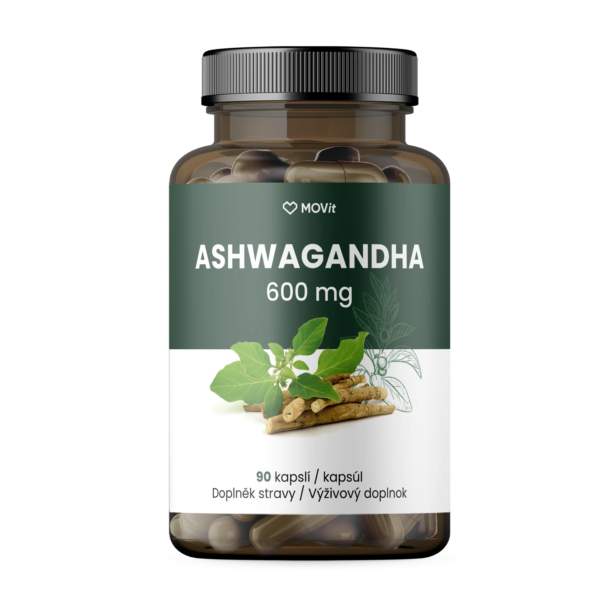 Levně MOVit Ashwagandha 600mg cps.90