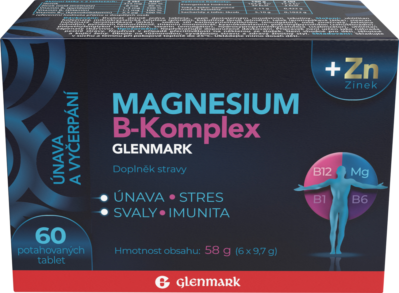 Levně Magnesium B-komplex Glenmark 60 tablet