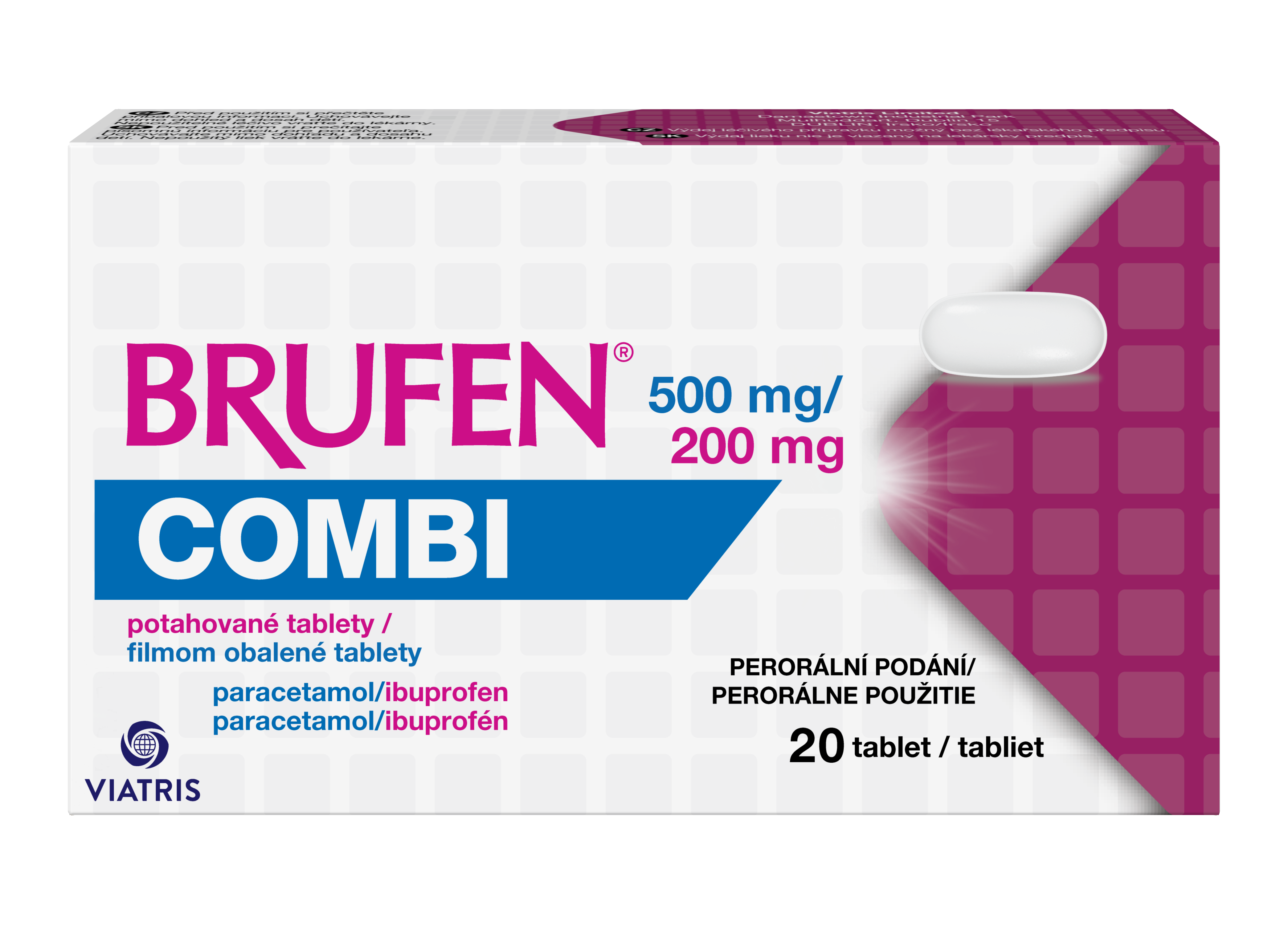 Levně Brufen Combi 500mg/200mg 20 tablet