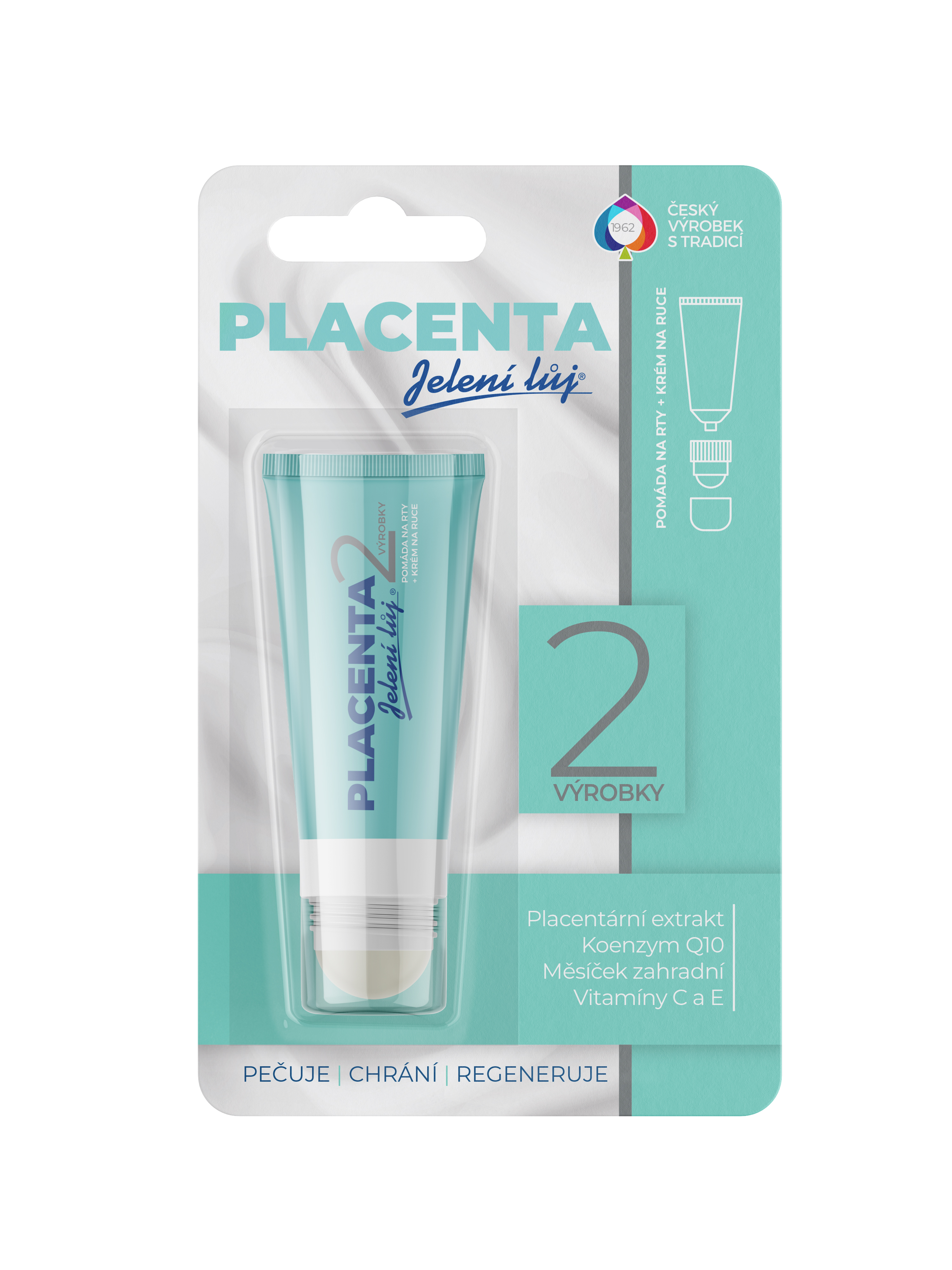 Levně Placenta 2v1 Pomáda na rty a Krém na ruce 20ml