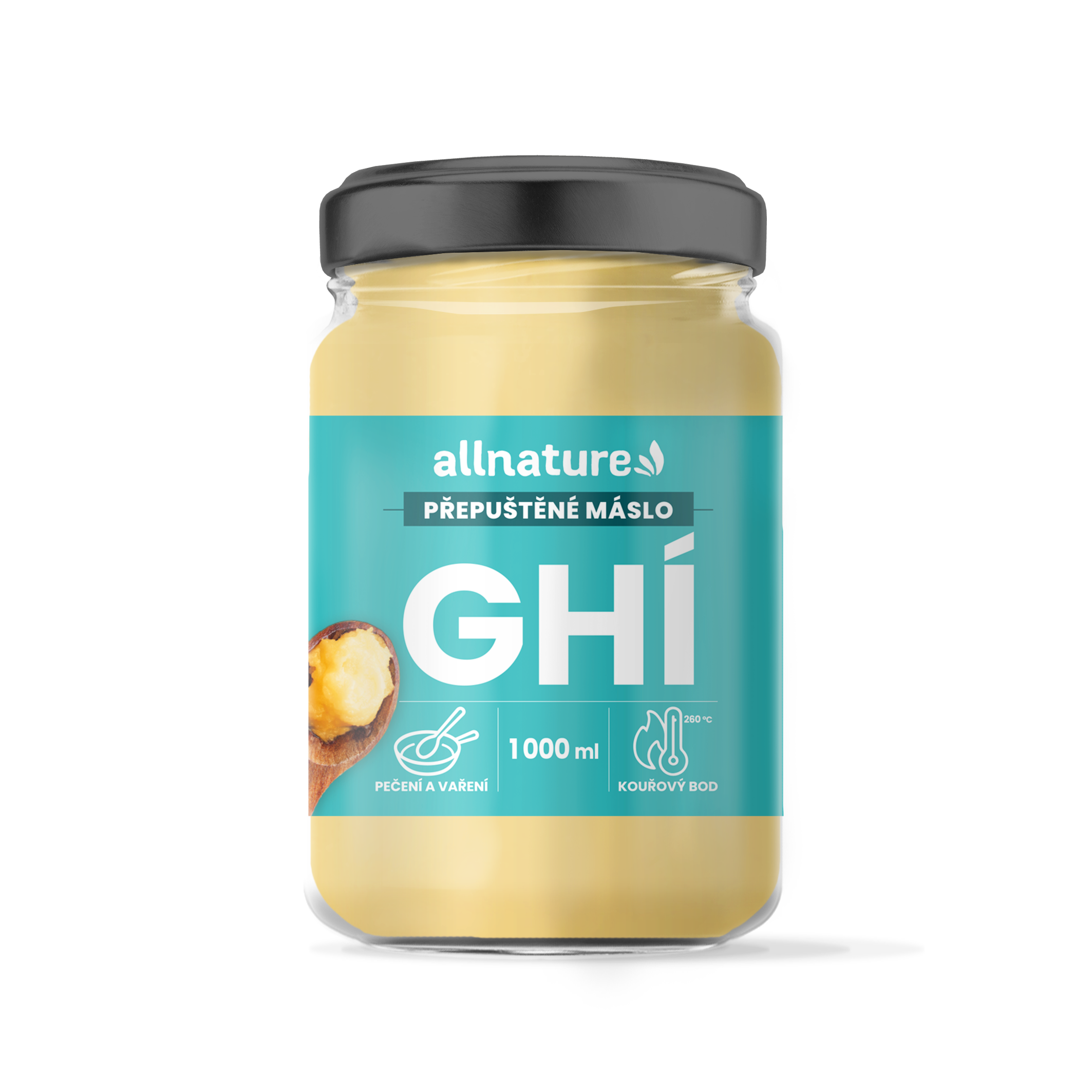 Allnature Ghí přepuštěné máslo 1000ml koupíte na MojeLékárna.cz