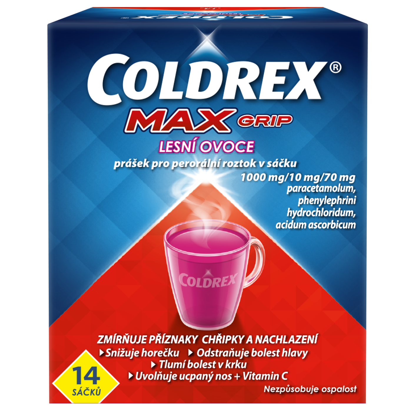 Coldrex MAXGrip Lesní ovoce 14 sáčků koupíte na MojeLékárna.cz