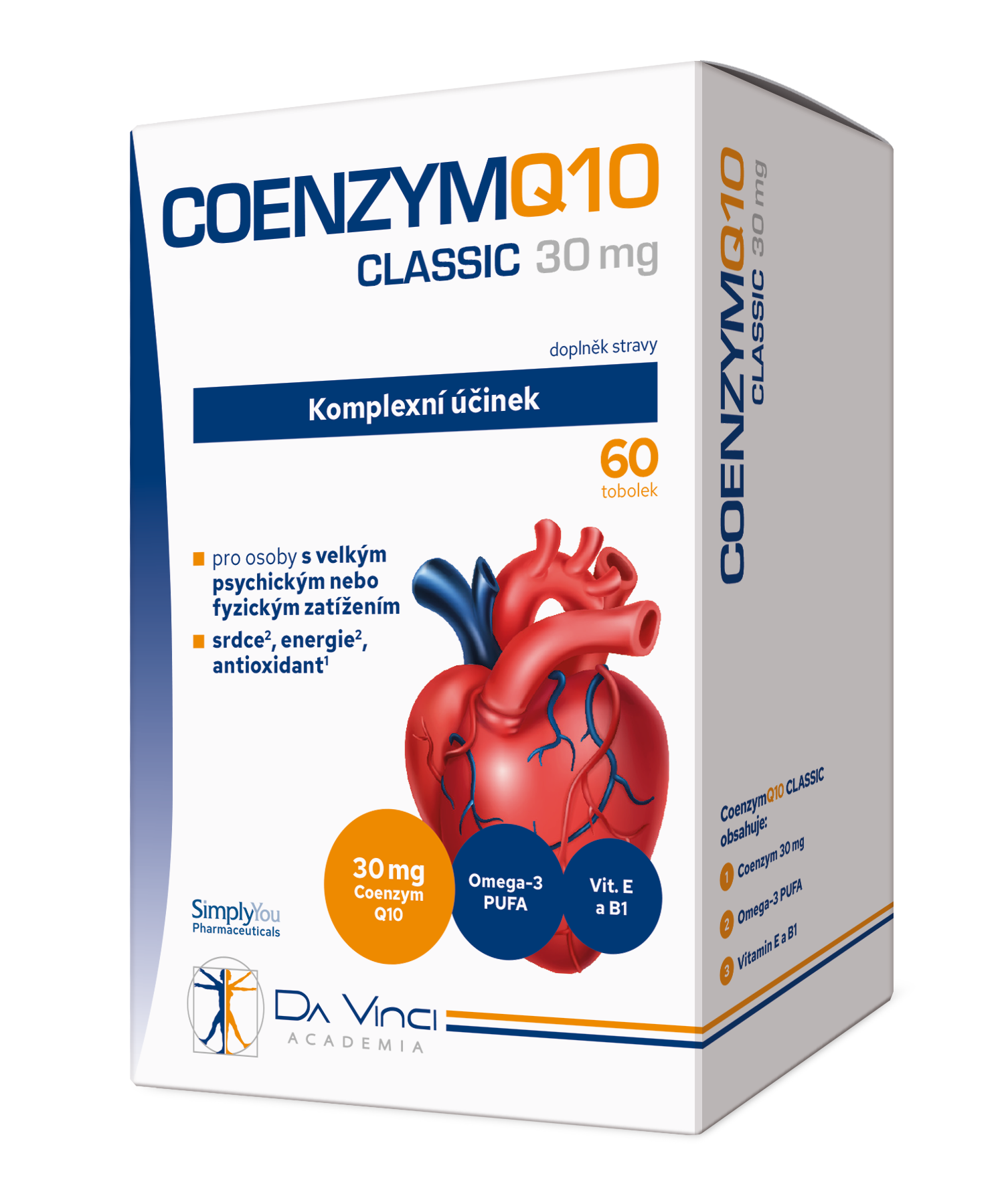 Coenzym Q10 Classic 30mg Da Vinci Academia tob.60 koupíte na MojeLékárna.cz