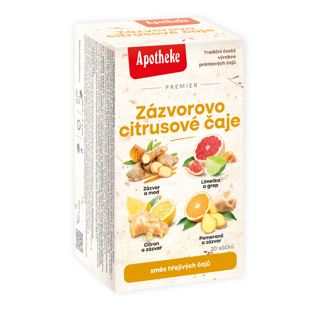 Apotheke Premier Zázvorovo citrusové čaje 20 sáčků koupíte na MojeLékárna.cz