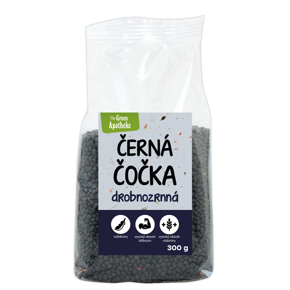 Green Apotheke Čočka černá neloupaná 300 g koupíte na MojeLékárna.cz