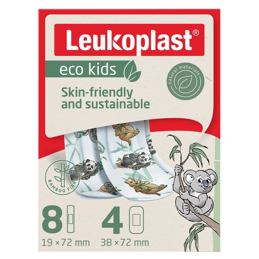 Leukoplast ECO Kids náplast 2 velikosti 12ks koupíte na MojeLékárna.cz