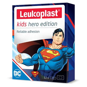 Leukoplast Kids HERO Superman náplast 2 vel.12 ks koupíte na MojeLékárna.cz