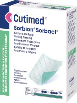 Cutimed Sorbion Sorbact 10x10cm krytí 10ks