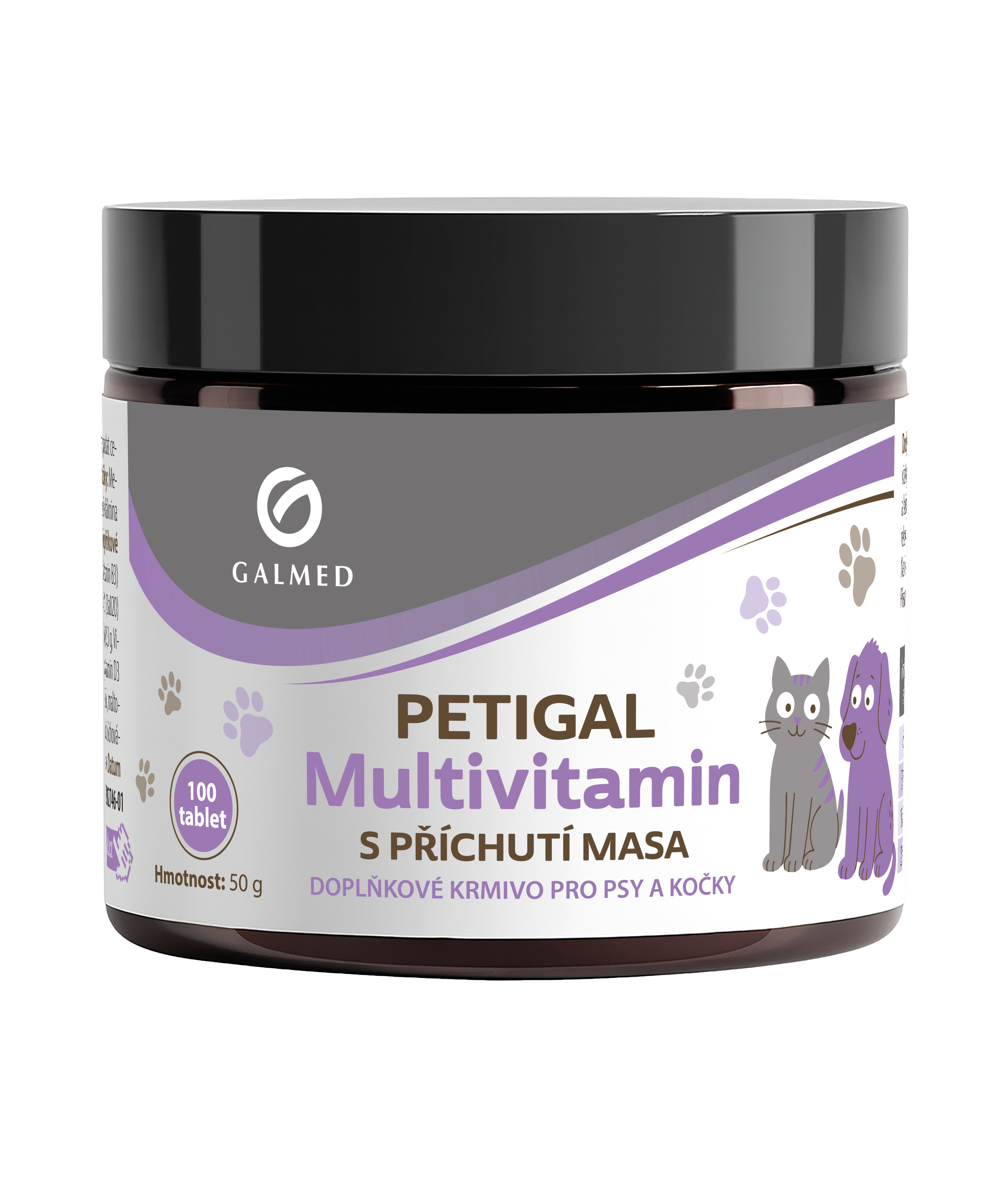 PETIGAL Multivitamin s příchutí masa tbl.100 koupíte na MojeLékárna.cz