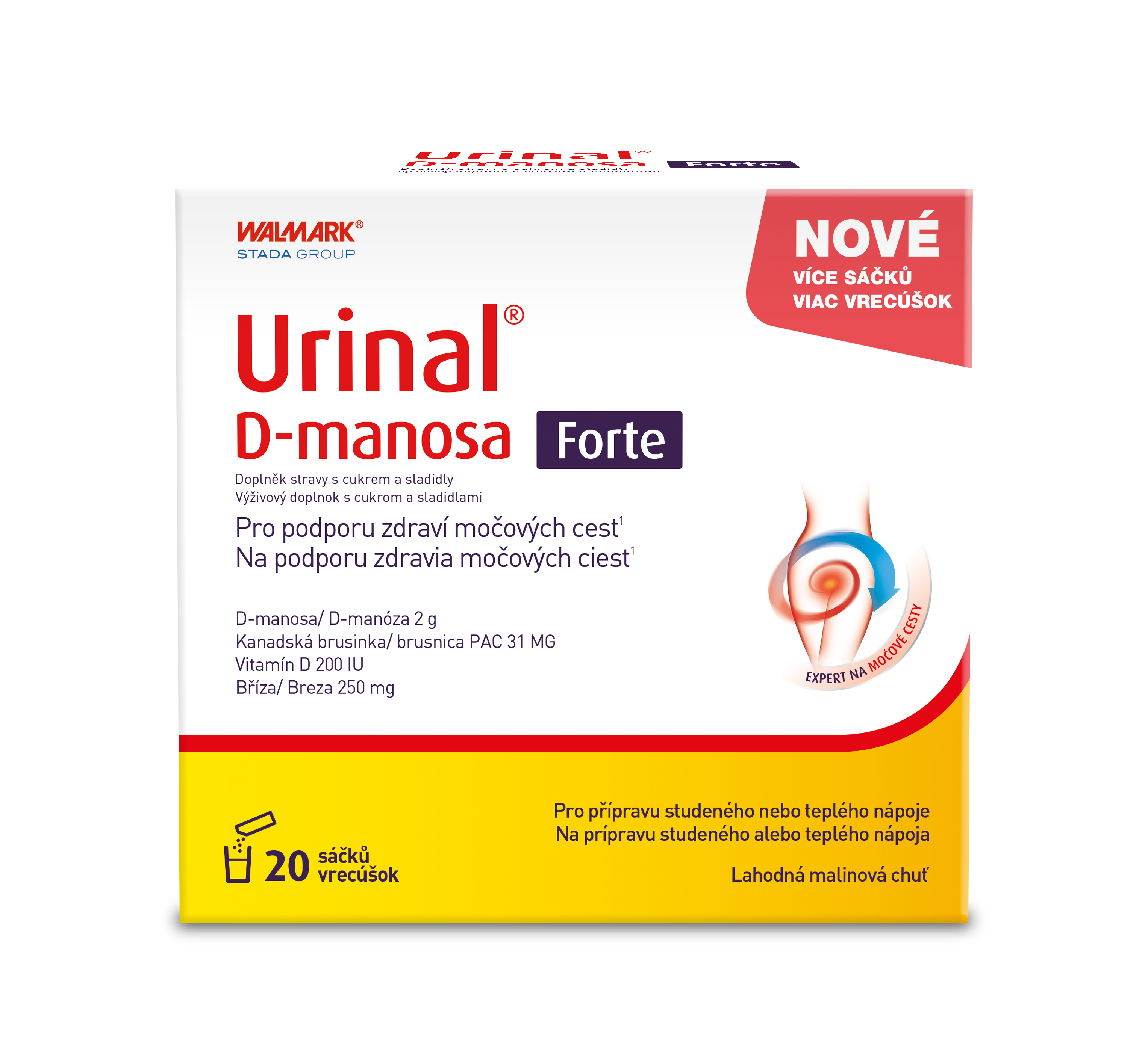Urinal D-manosa Forte 20 sáčků