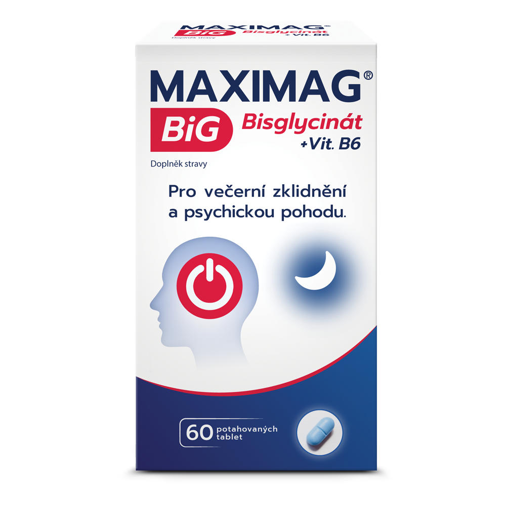 MaxiMag BiG Bisglycinát+vit.B6 60 tablet