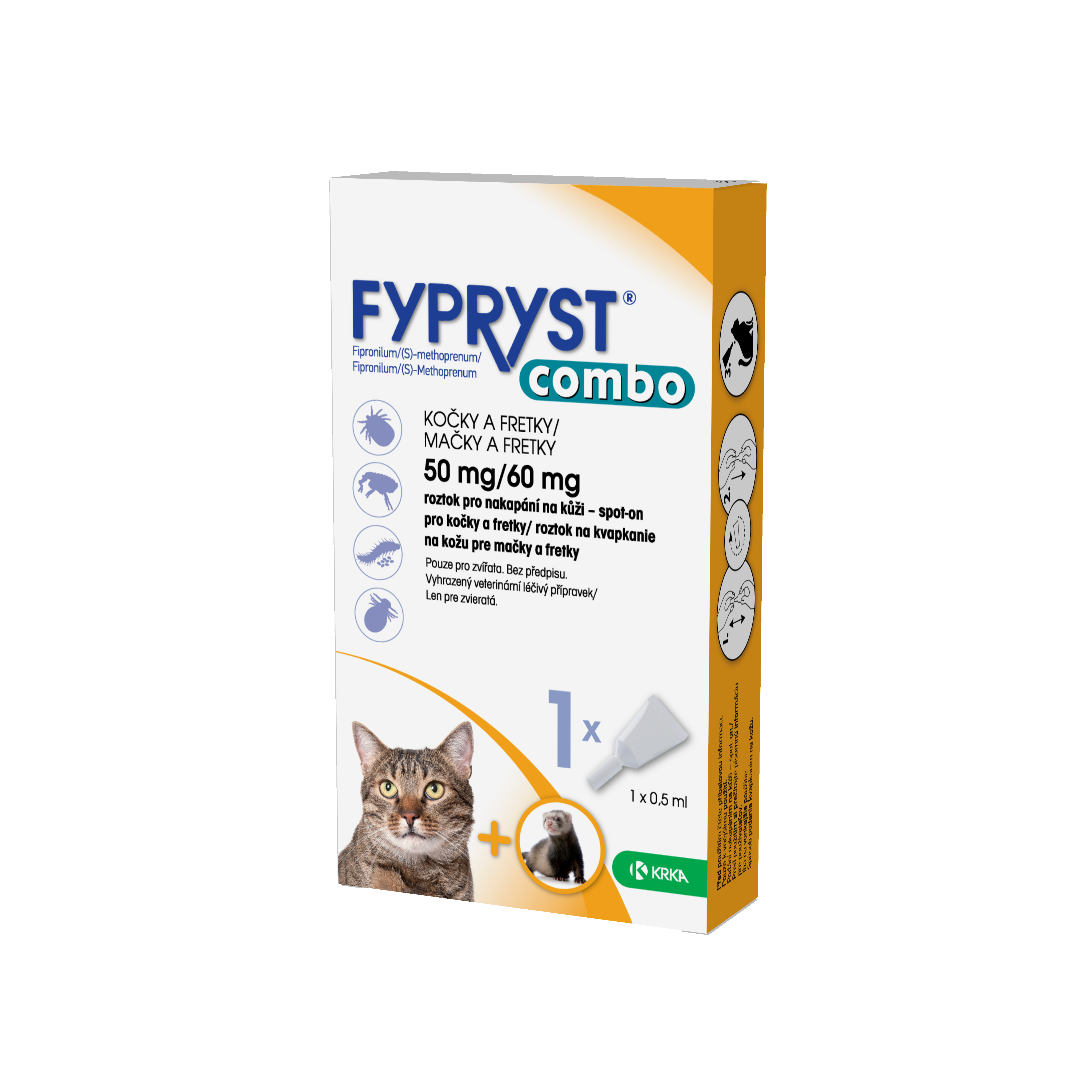 Fypryst combo spot-on pro kočky a fretky 1x0.5ml koupíte na MojeLékárna.cz