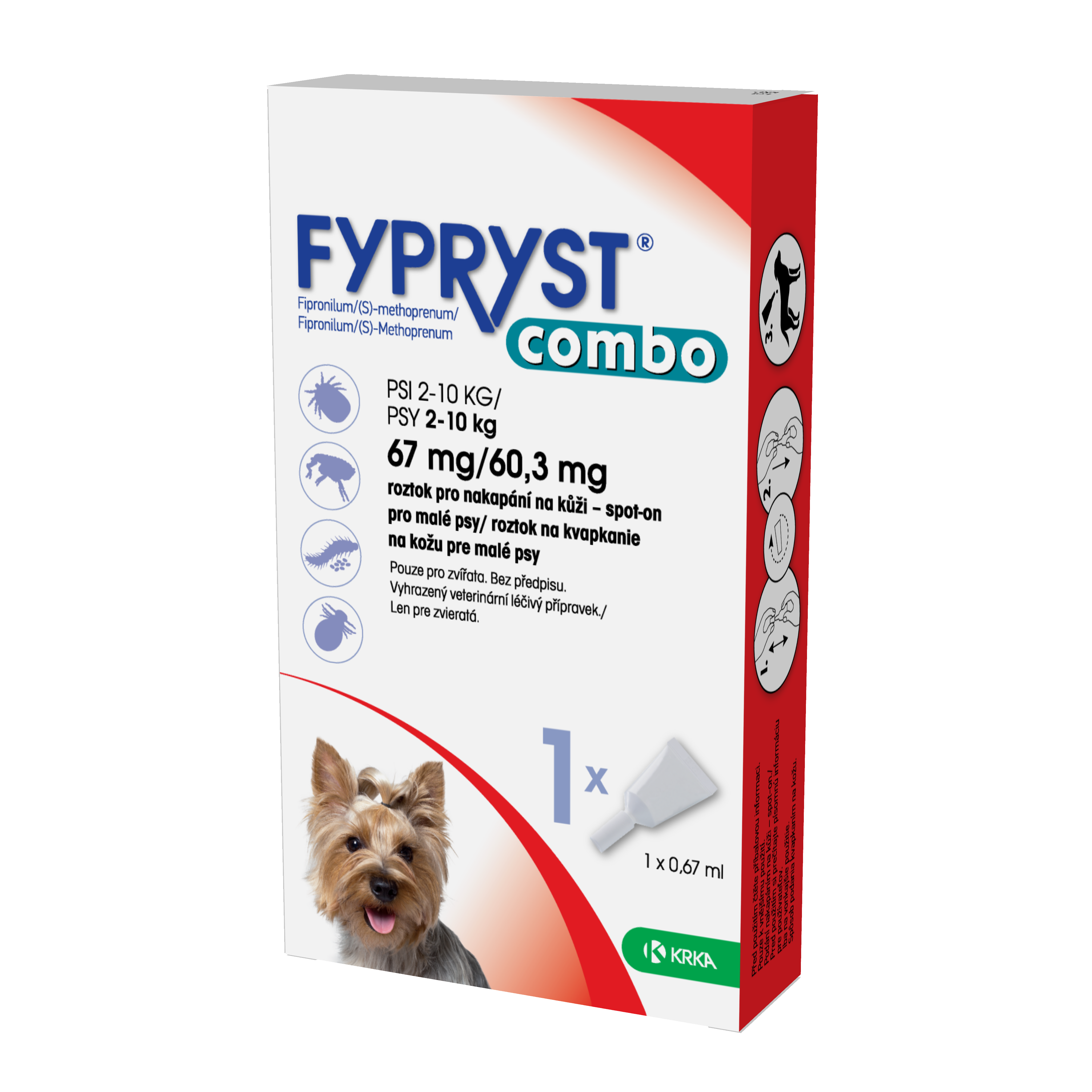 Fypryst combo spot-on pro psy 2-10kg 1x0.67ml koupíte na MojeLékárna.cz