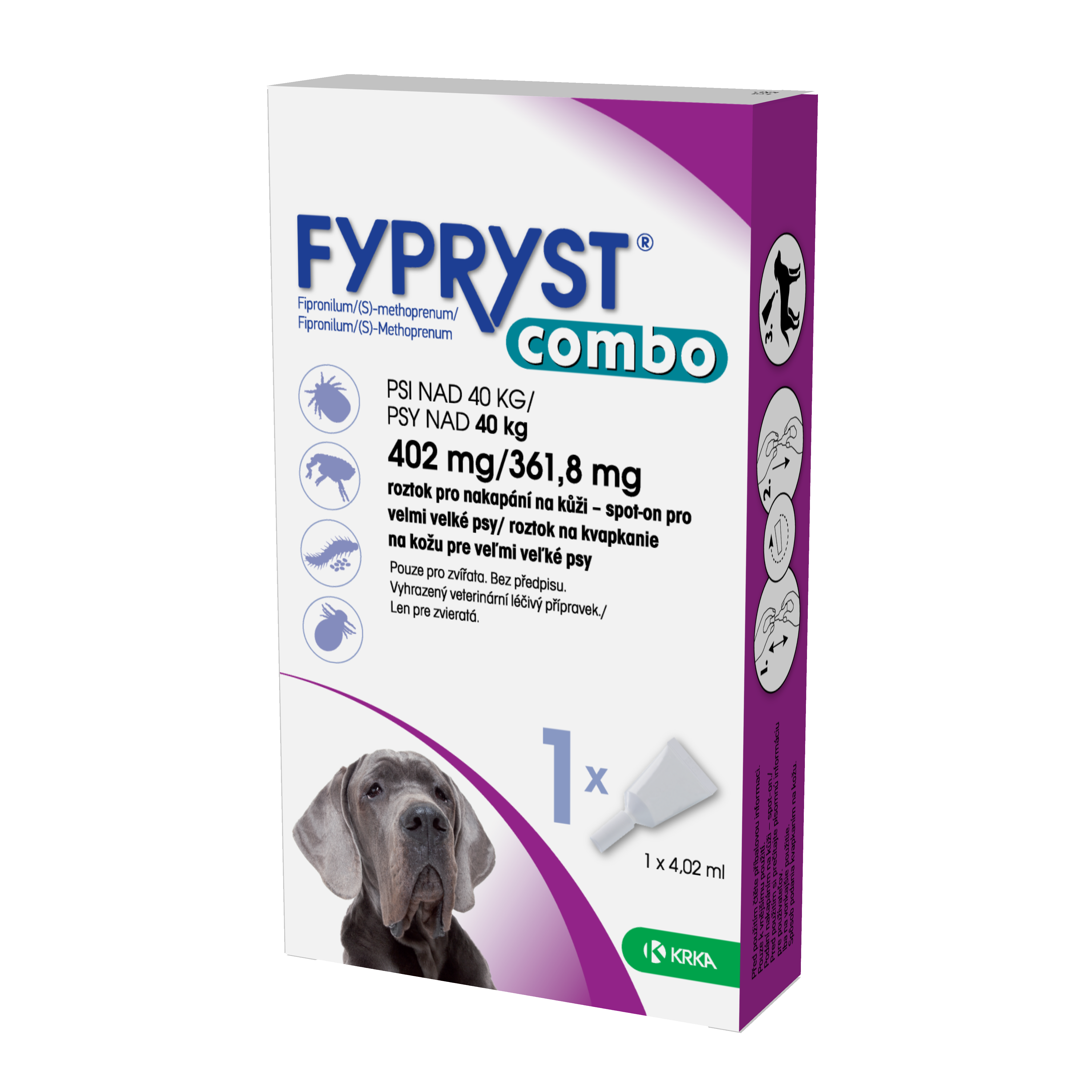 FYPRYST combo 1x4.02ml spot-on pro psy nad 40kg