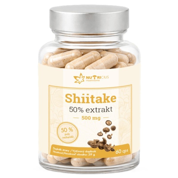Shiitake 50% extrakt 500mg cps.60