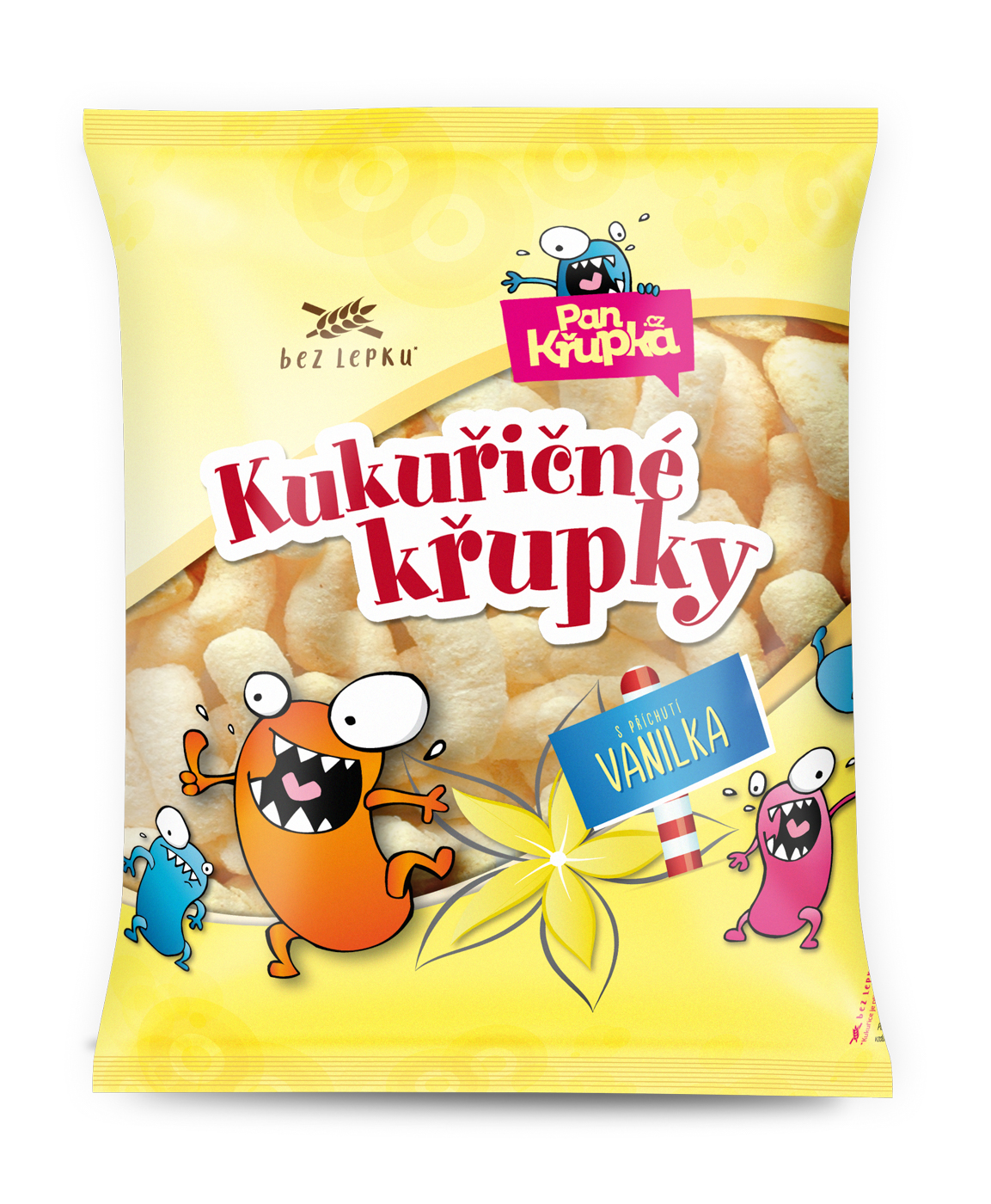 REJ Křupky kukuřičné s příchutí vanilky 90 g