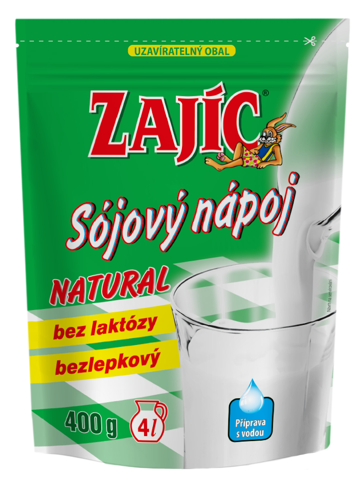 Sójový nápoj Zajíc natural 400g sáček