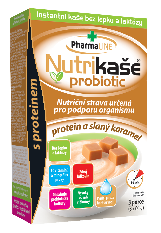 Nutrikaše probiotic protein a slaný karamel 3x60g