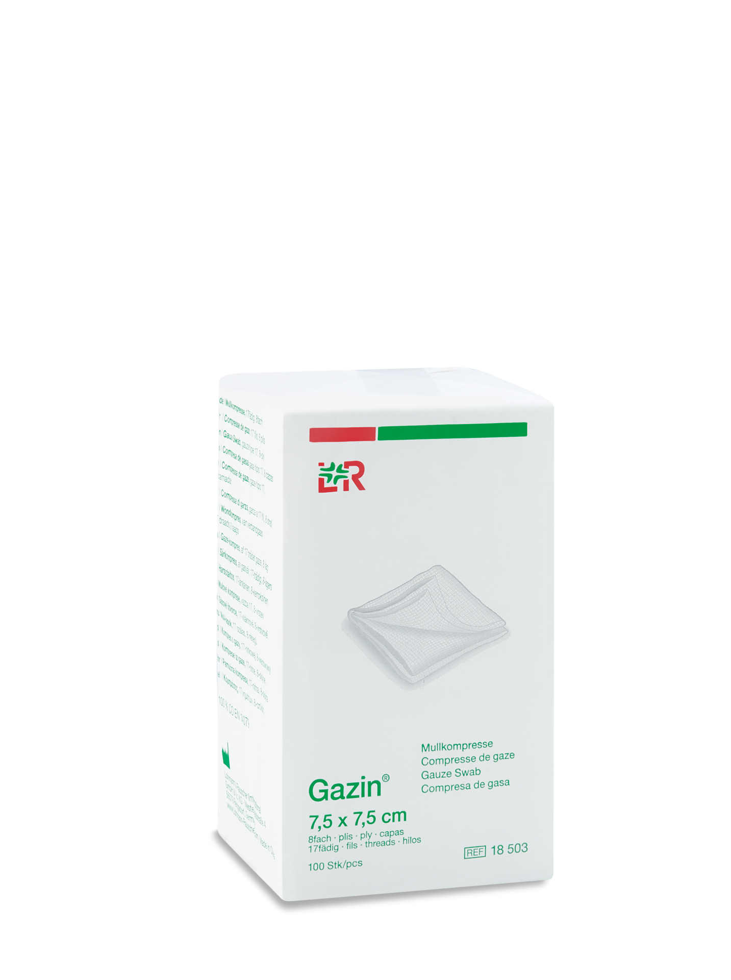 Gáza hydrofil.skl.kompr.Gazin 7.5x7.5cm/100ks