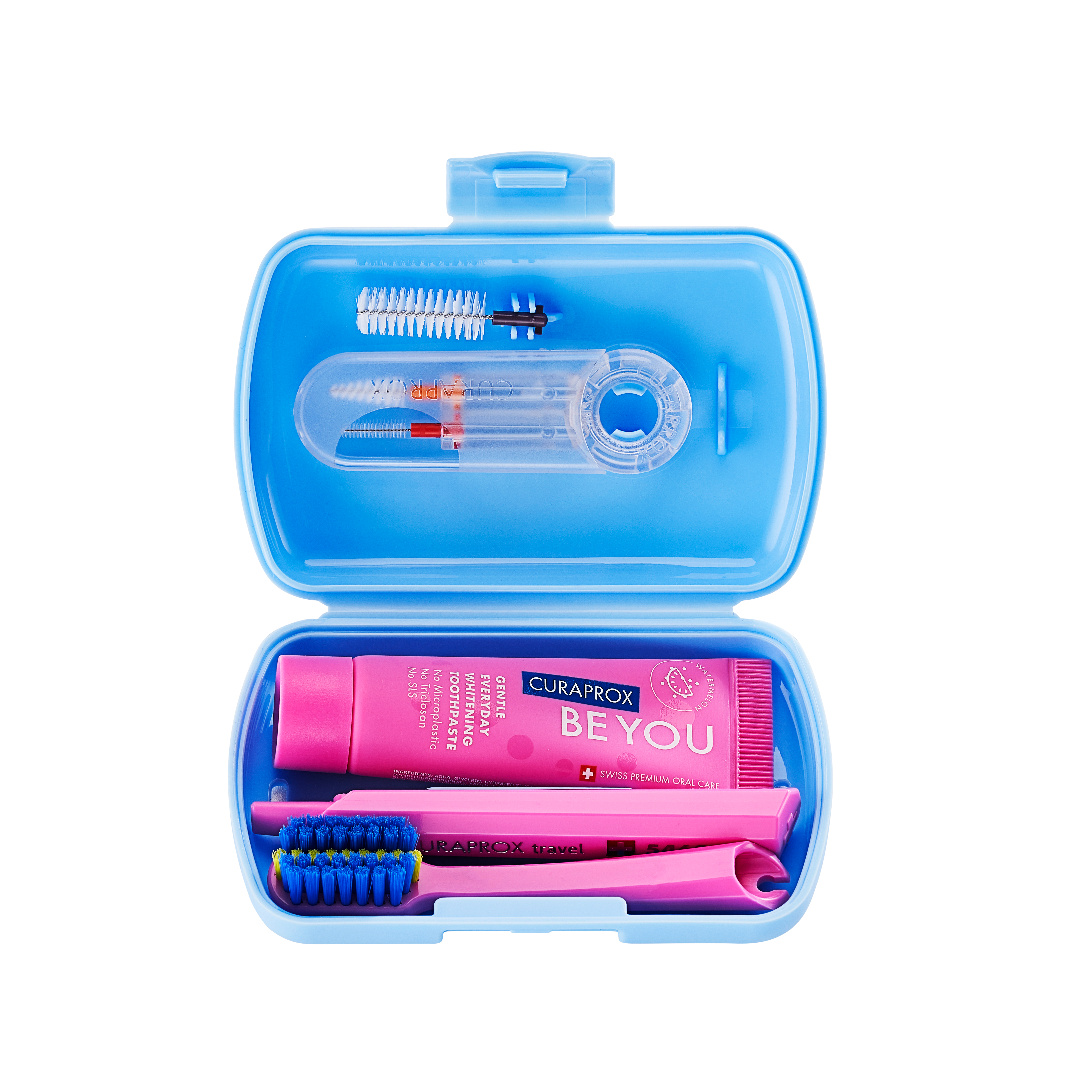 CURAPROX Travel set ORTHO modrý