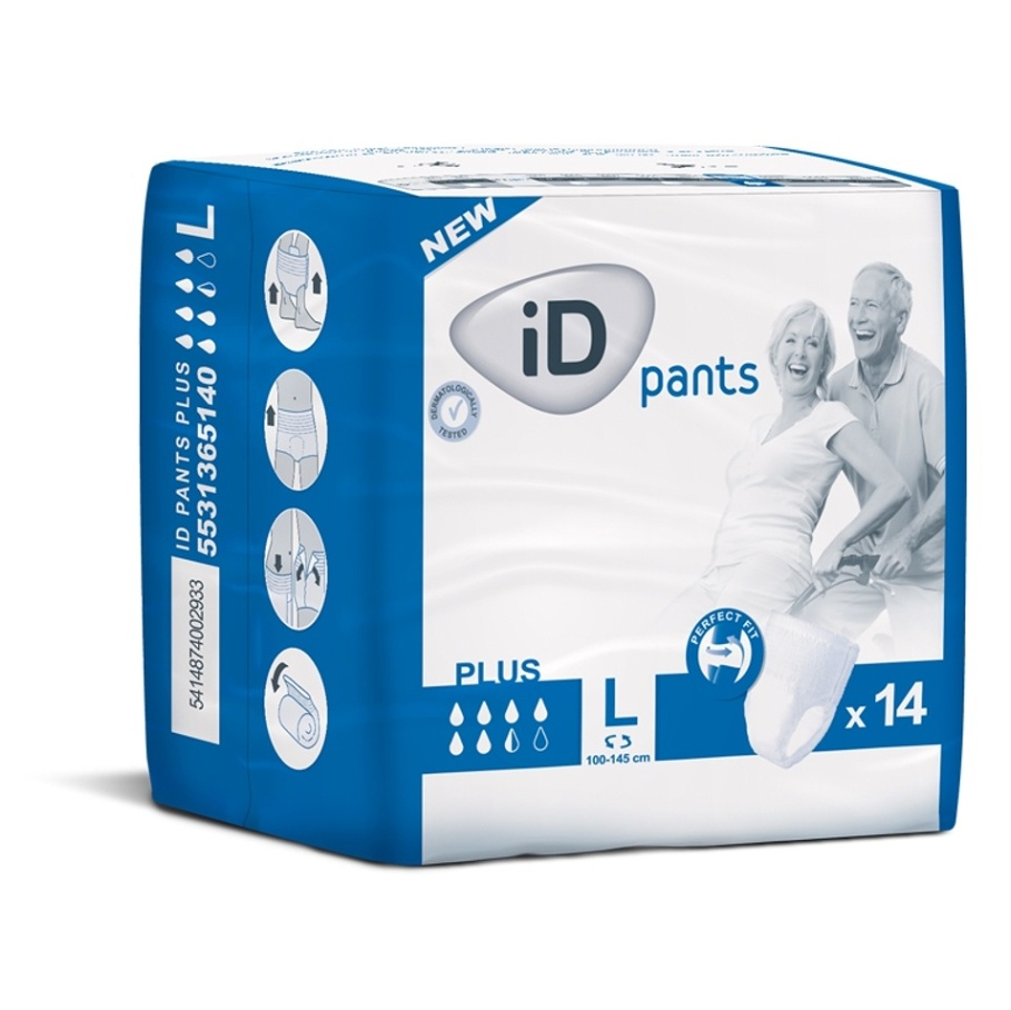 iD Pants Large Plus plenkové kalhotky navlékací 14 ks