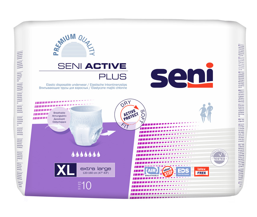 Seni Active Plus Extra Large inkontinenční plenkové kalhotky 10ks