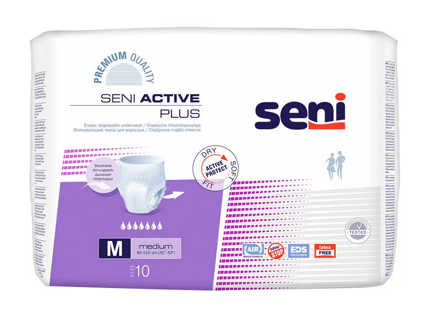 Seni Active Plus Medium inkontinenční plenkové kalhotky 10ks