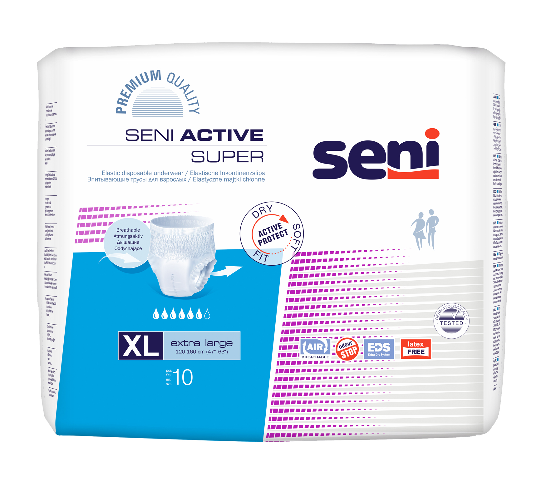 Seni Active Super Extra Large inkontinenční plenkové kalhotky 10ks