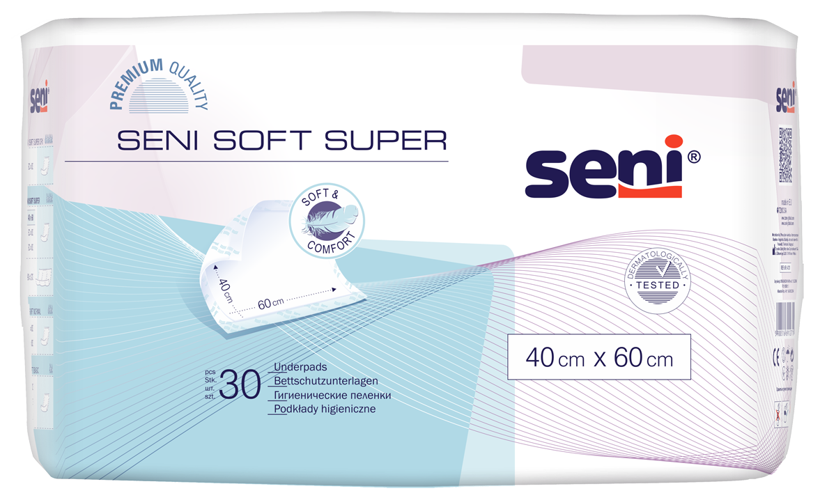 Seni Soft   60x40cm  absorpční podložky 30 ks