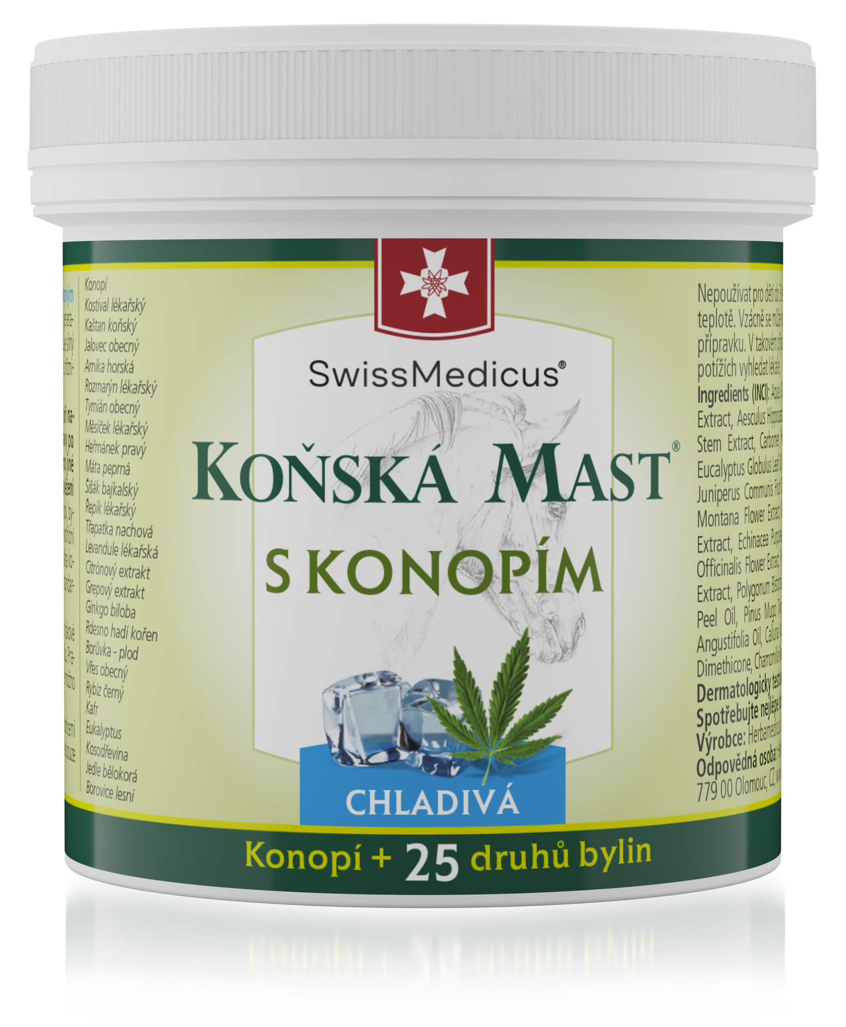 Koňská mast s konopím chladivá 250 ml