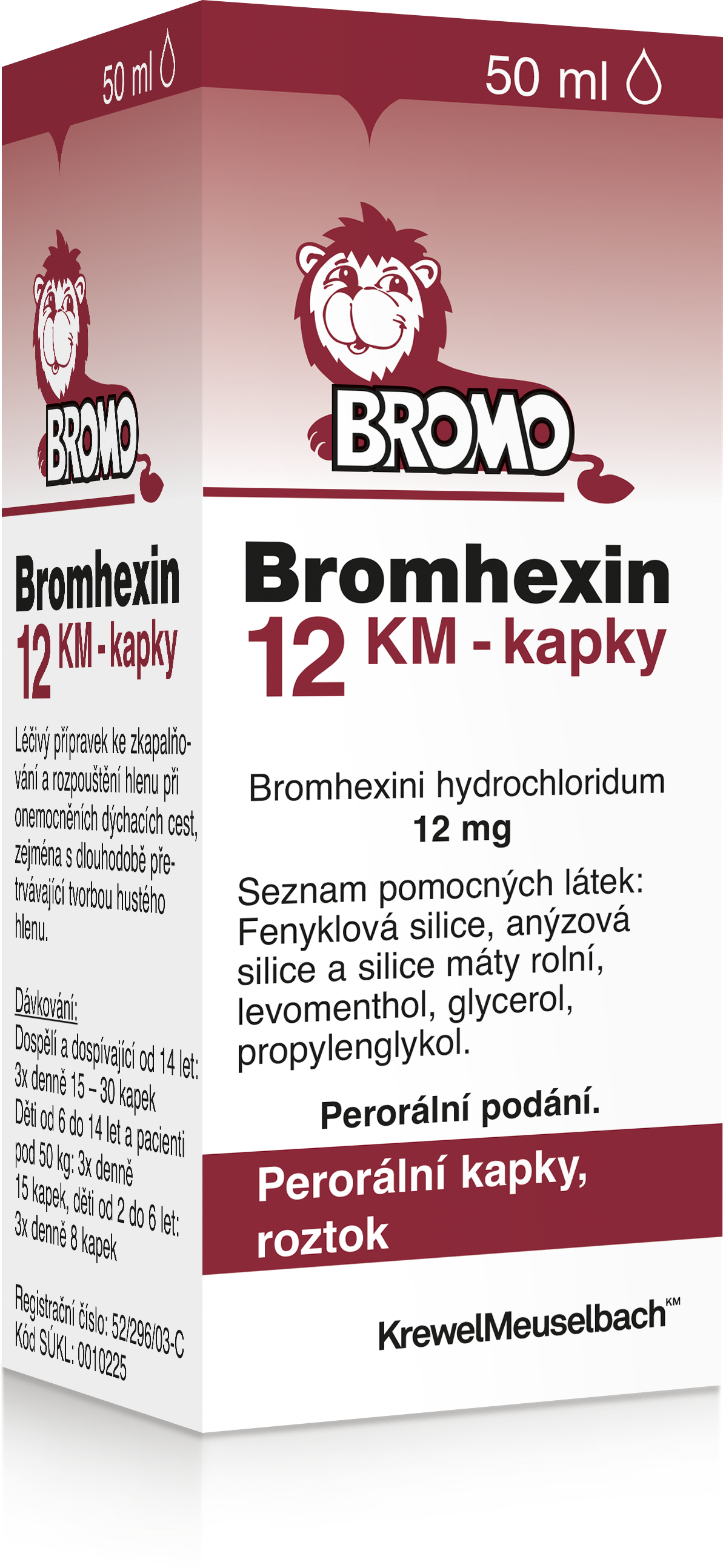 Bromhexin KM 12mg/ml kapky 50ml