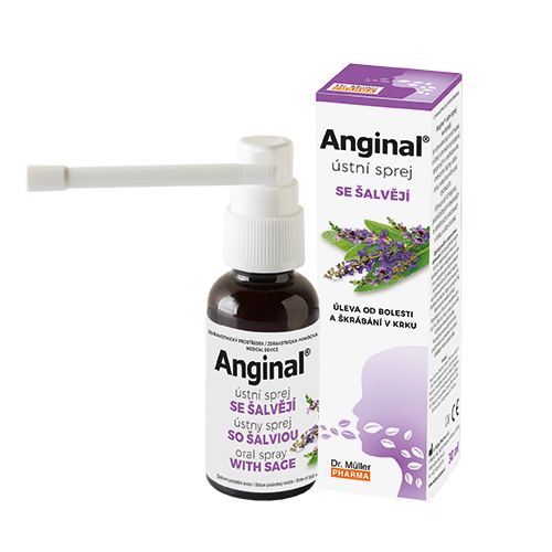 Anginal ústní sprej se šalvějí 30ml ZP Dr.Müller