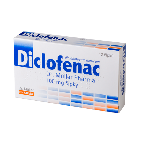 Diclofenac Dr.Müller Pharma 100mg 12 čípků