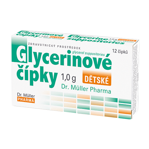 Glycerinové čípky 1.0g dětské 12 čípků Dr.Müller