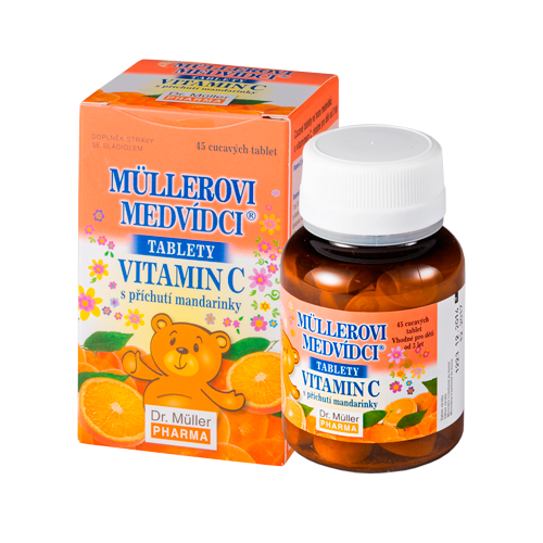 Müllerovi medvídci s vit.C s příchutí mandarinky tbl.45