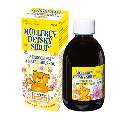 Müllerův dětský sirup s jitrocelem a mateřídouškou 245ml