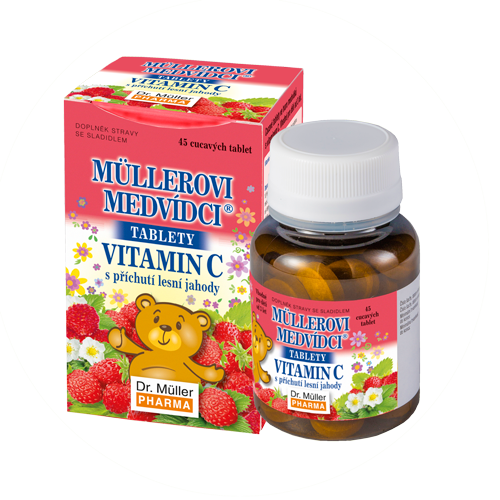 Müllerovi medvídci s vit.C a příchutí jahody tbl.45