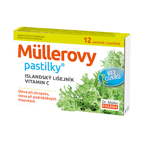 Müllerovy pastilky s islandským lišejníkem bez cukru 12ks ZP