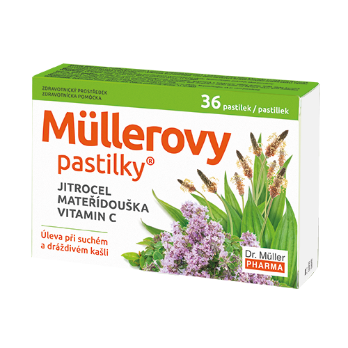 Müllerovy pastilky s jitrocelem a mateřídoškou 36ks ZP