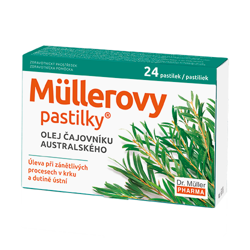 Müllerovy pastilky s olejem čajovovníku australského 24ks ZP