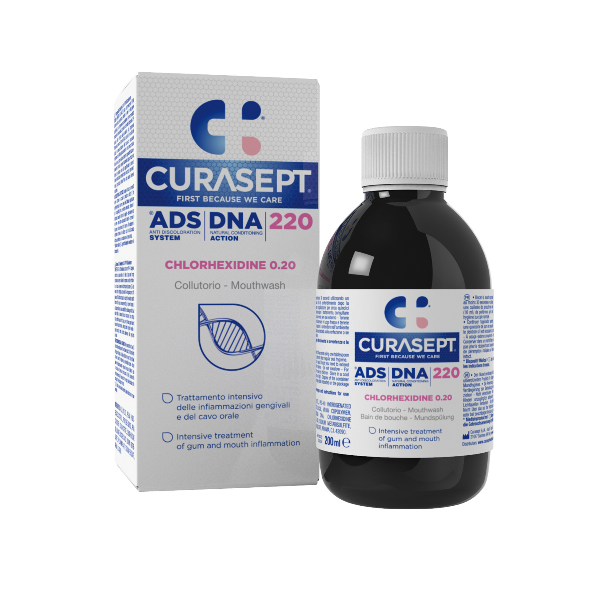 CURASEPT ADS DNA 220 + PVP-VA Ústní voda 200ml