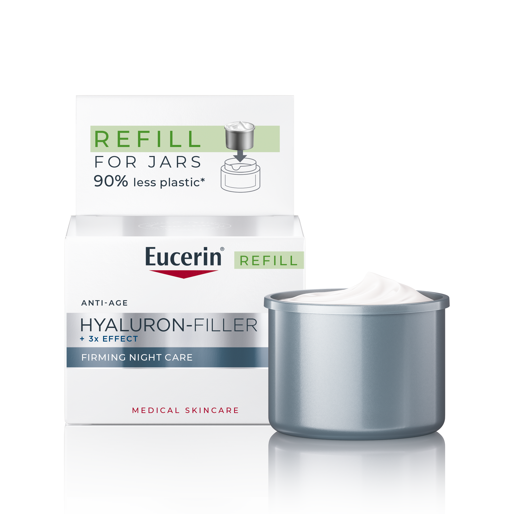Eucerin HYALURON-FILLER+3xEFFECT noč.kr.refill50ml