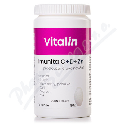 Levně Vitalin Imunita C+D+Zn tbl.90
