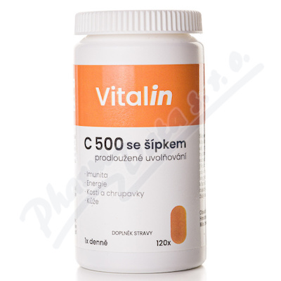 Levně Vitalin C 500 se šípkem tbl.120