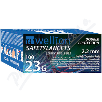 Levně Wellion Safety Lancets jednoráz.bezp.jeh.23G 100ks