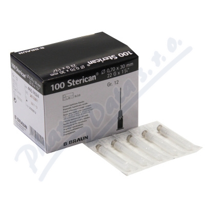 Levně Inj.jehla STERICAN 22G/0.7x30mm černá ster.100ks
