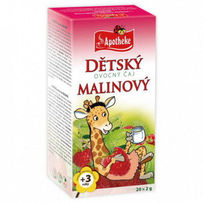 Levně Apotheke Dětský ovocný čaj malinový 20x2g